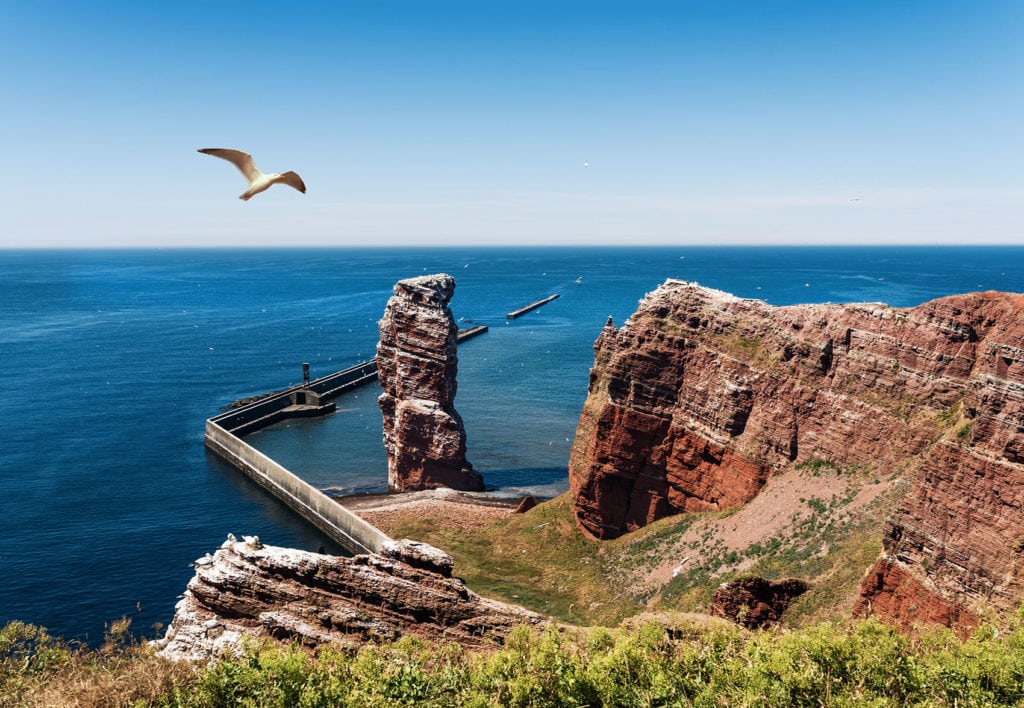 Lange Anna, der ikonische Felsen auf der deutschen Insel Helgoland