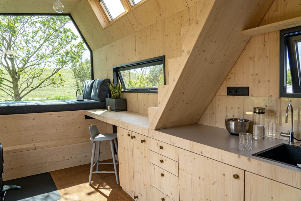 Wooden kitchen in a holiday home in Germany