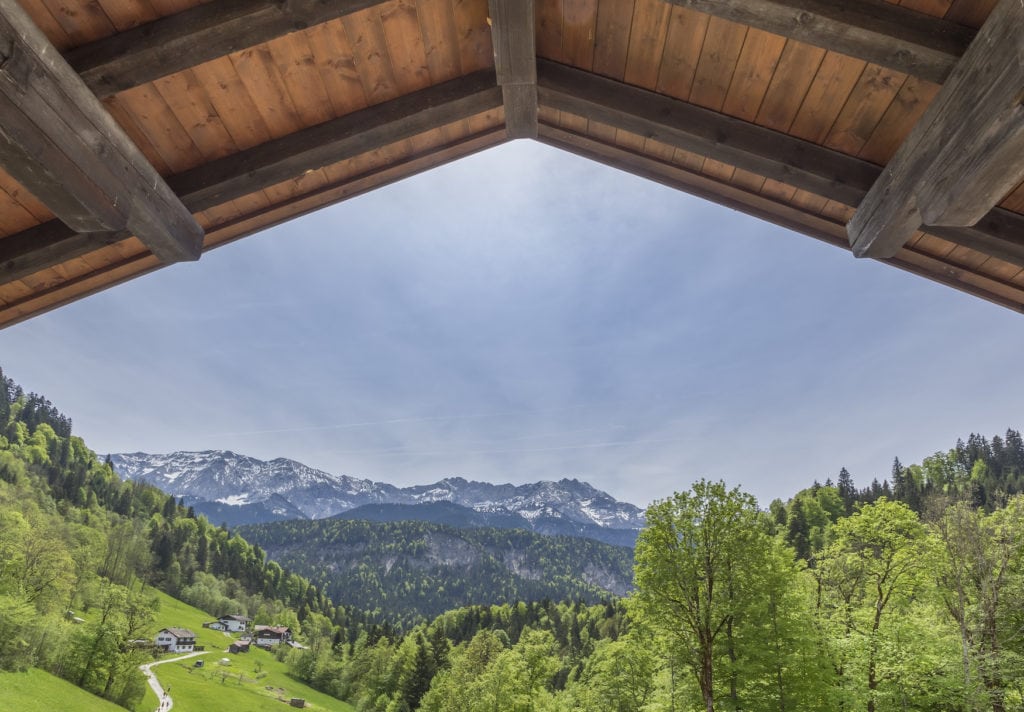 The view of the mountains from the Hotel Das Graseck