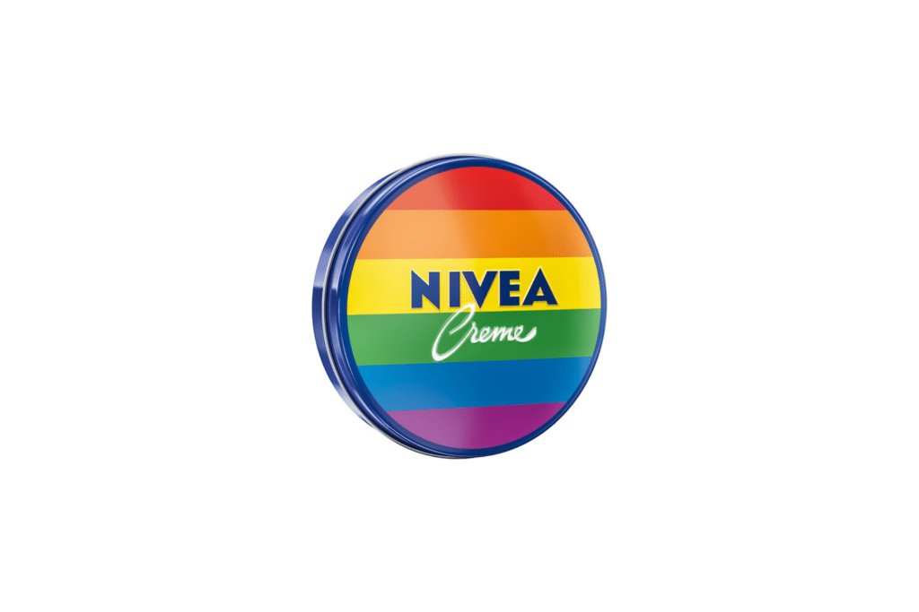 Nivea-Creme im Regenbogendesign