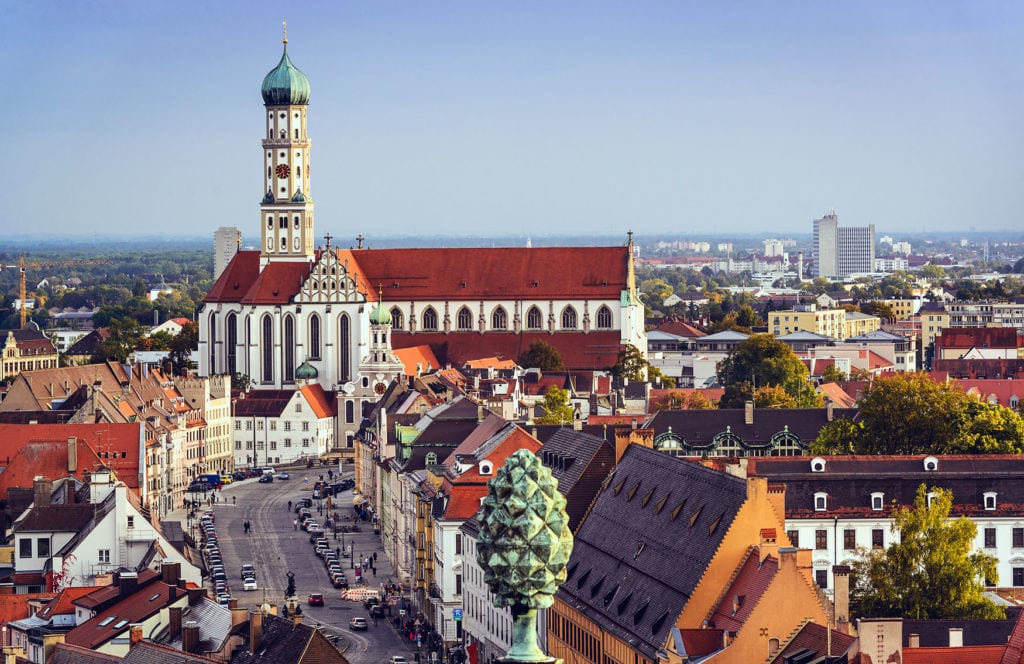 Blick auf die Stadt Augsburg