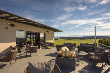 Dachterrasse eines Hotels im Allgäu