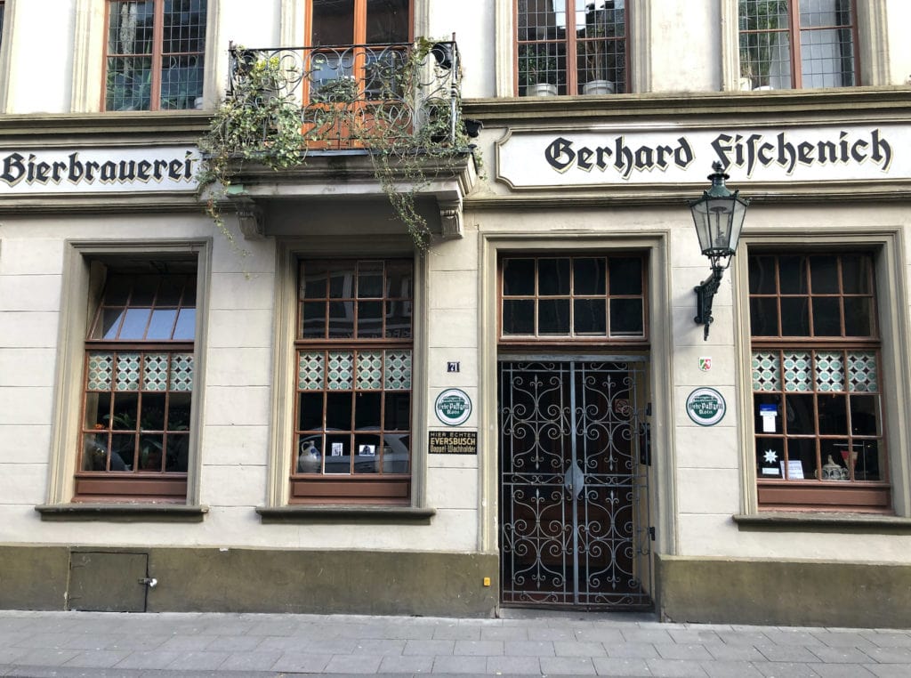 Außenfassade der Malzbier-Brauerei Gerhard Fischenich