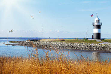 Sunny day at the North Sea coast in Lower Saxony