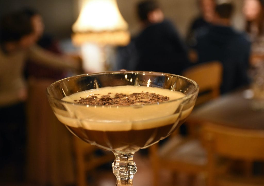 Close-up of a coffee cocktail