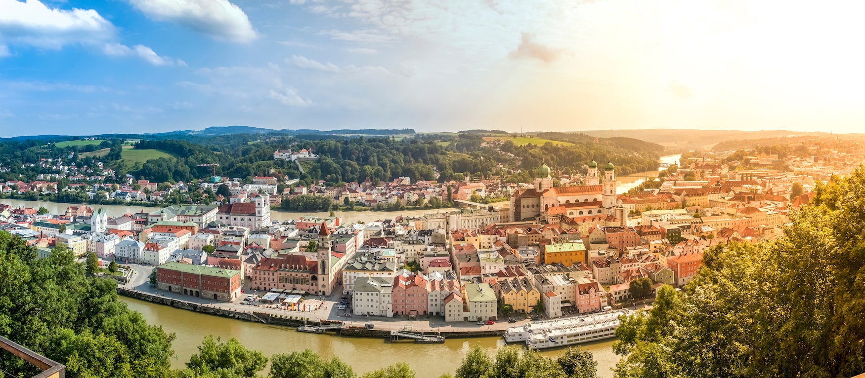 View of Passau in Eastern Bavaria