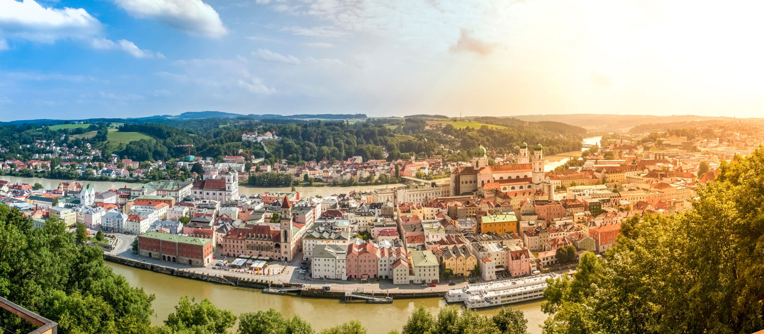 Aussicht auf Passau in Ostbayern