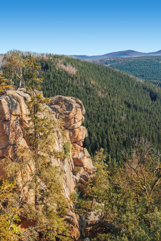 Rabenklippe in Harz National Park where you can go on lynx safari