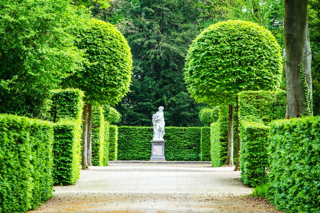 Sculpture in Schlossgarten Schwetzingen, one of the most beautiful gardens in Germany