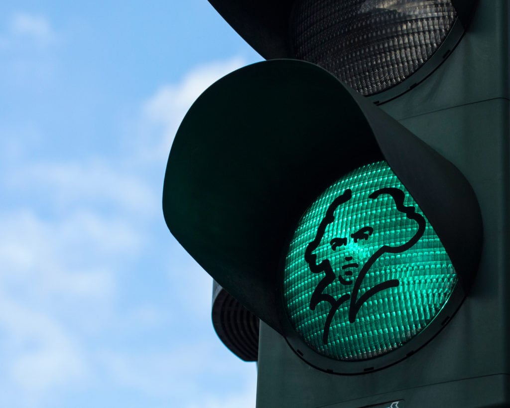 Sights in Bonn: Beethoven traffic light