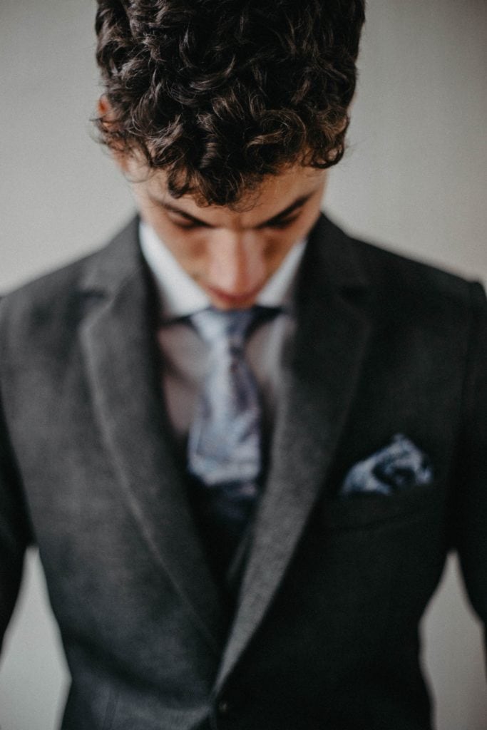 Young groom in Jacket