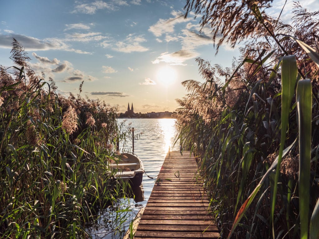 The village of Wustrau at the southern end of Lake Ruppin, one of the instagrammable places in Germany