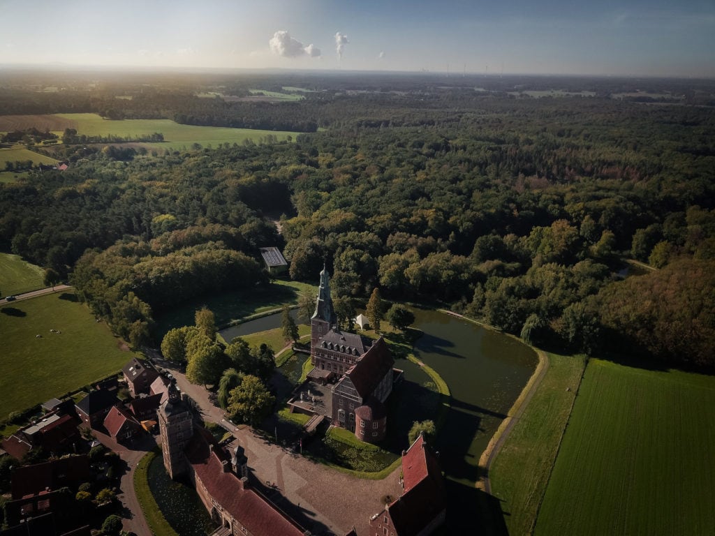 Castle Räsfeld in Münsterland from the bird's eye view