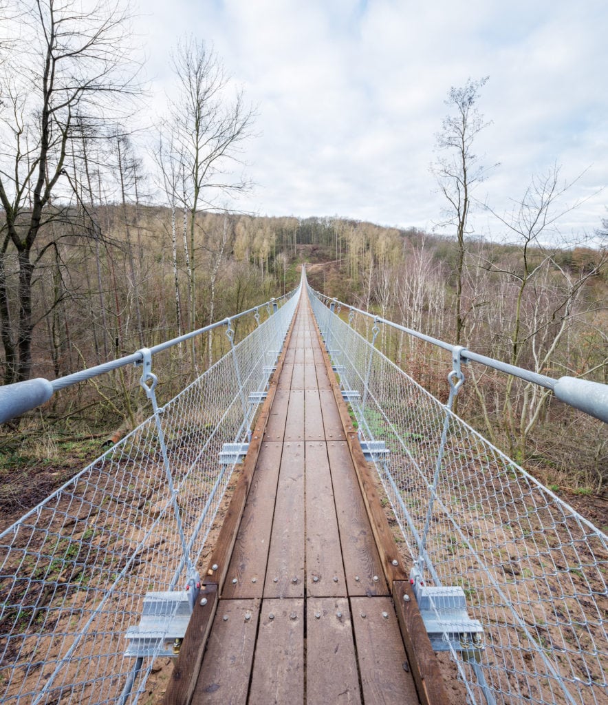 Eine der neusten Hängebrücken in Deutschland: Die Hängebrücke im Bärental