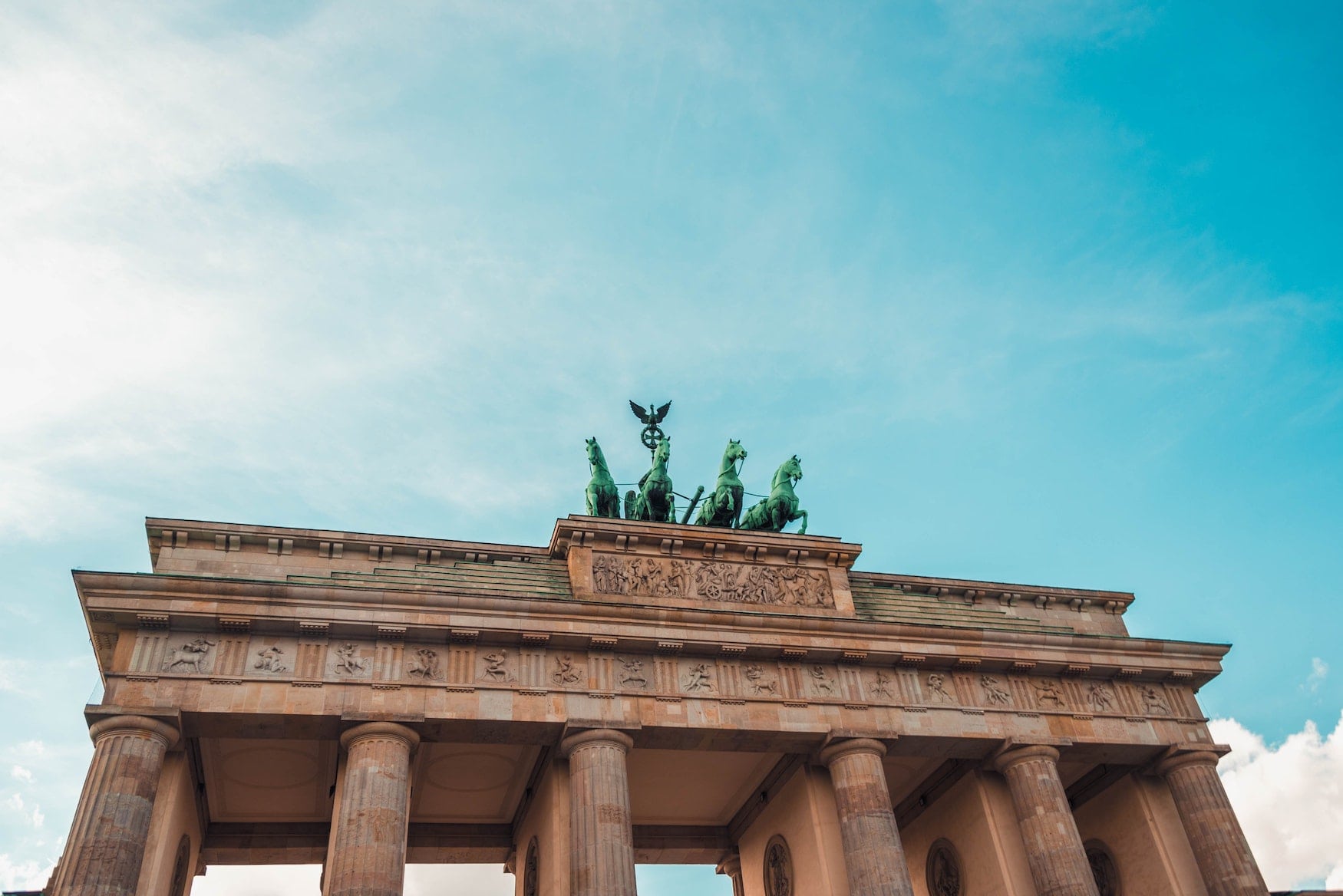 Detail of the Brandenburg Gate in Berlin