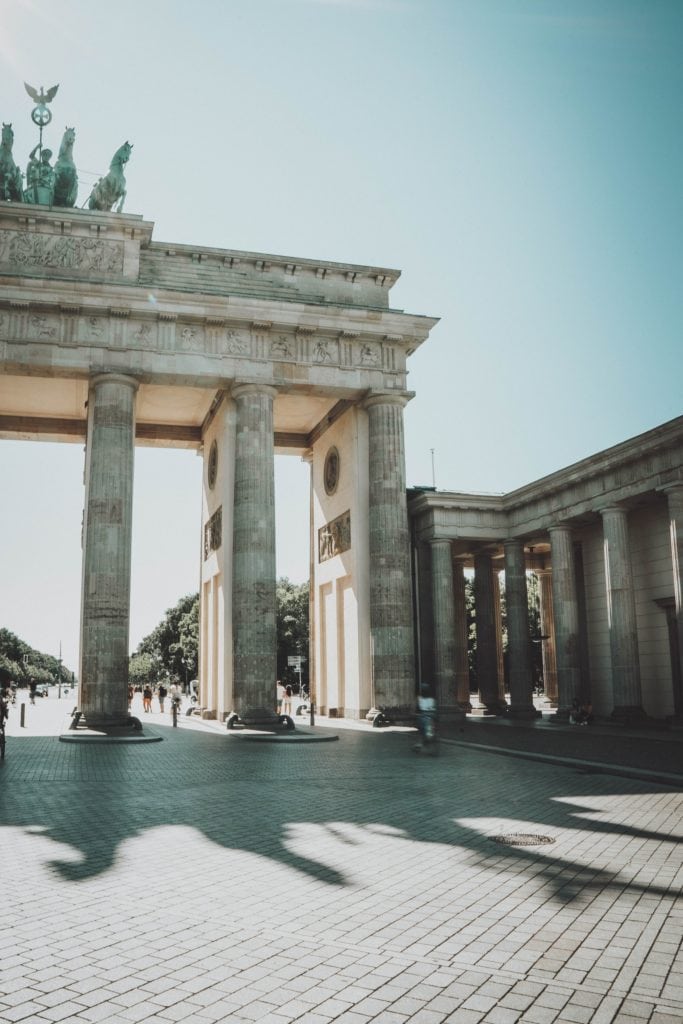 The Brandenburg Gate is one of the most famous landmarks in Germany