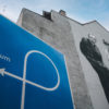 Graffiti mit Joseph Beuys als Motiv am Johann-Peter-Boelling-Platz