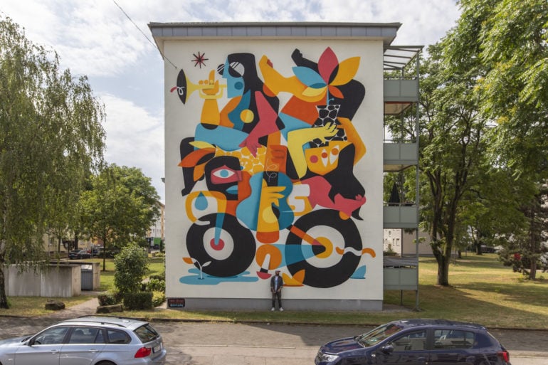 Kunst in Baden-Württemberg: Streetart-Werk in Mannheim