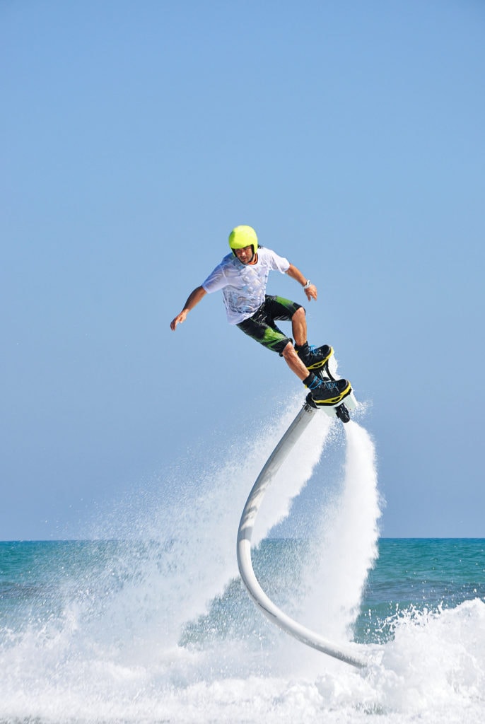 The new spectacular extreme water sport called flyboard