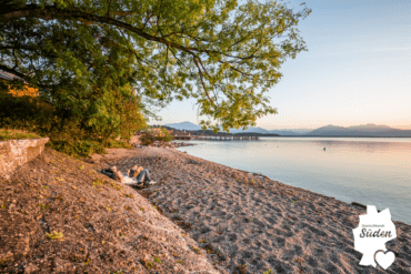 beach at Chiemsee lake in Bavaria