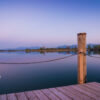 Full moon at lake Chiemsee in Chiemsee-Alpenland region in Bavaria, Germany