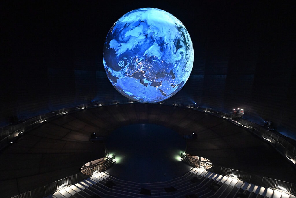 Earth sculpture in the gasometer in Oberhausen