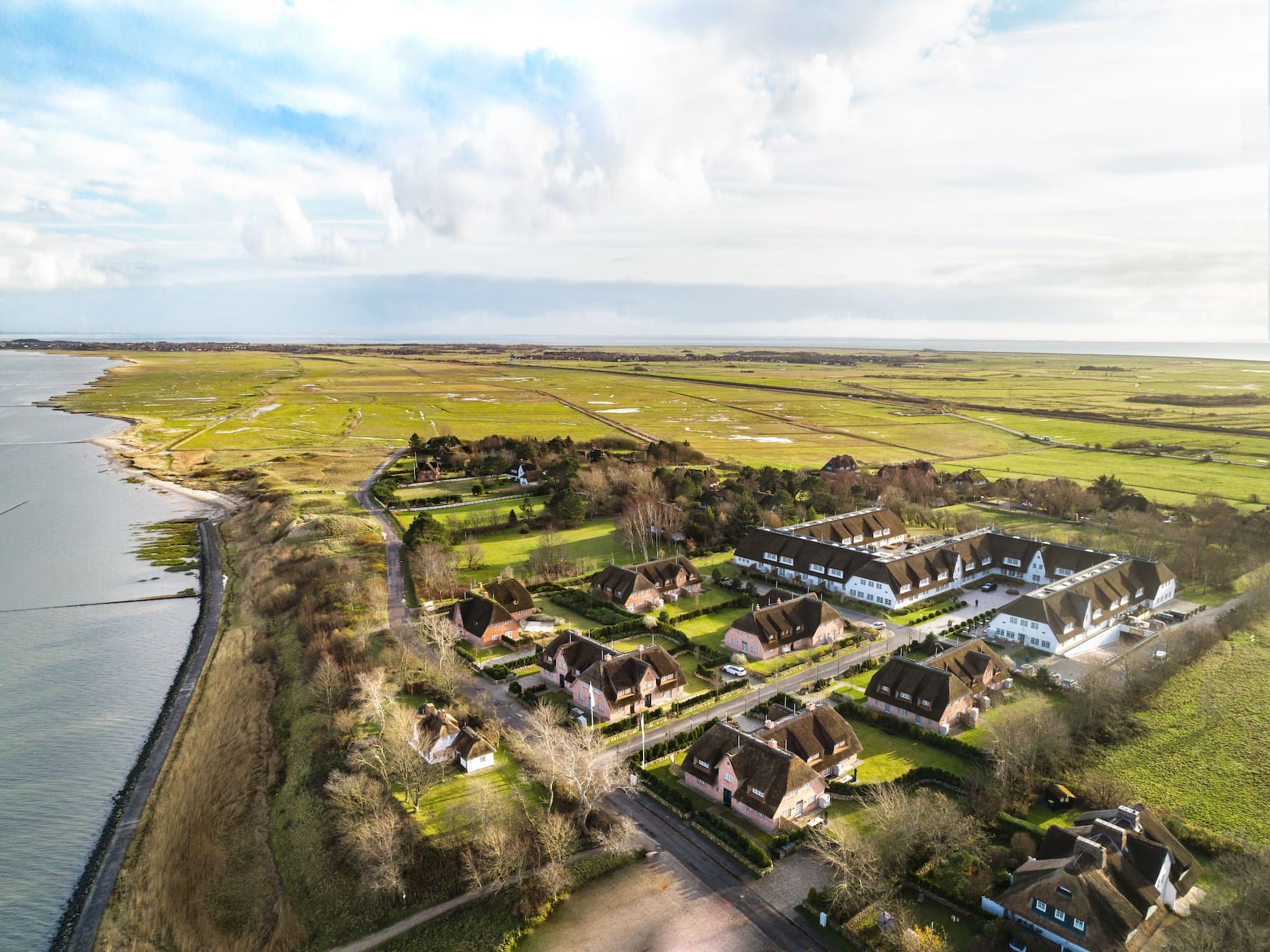 Bird's eye view of Severin*s Sylt on the dunes of the North Sea