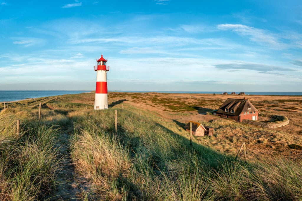 Nature attractions in Germany: Lighthouse on German island Sylt
