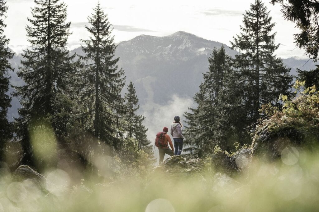 Couple hiking in the Allgäu region