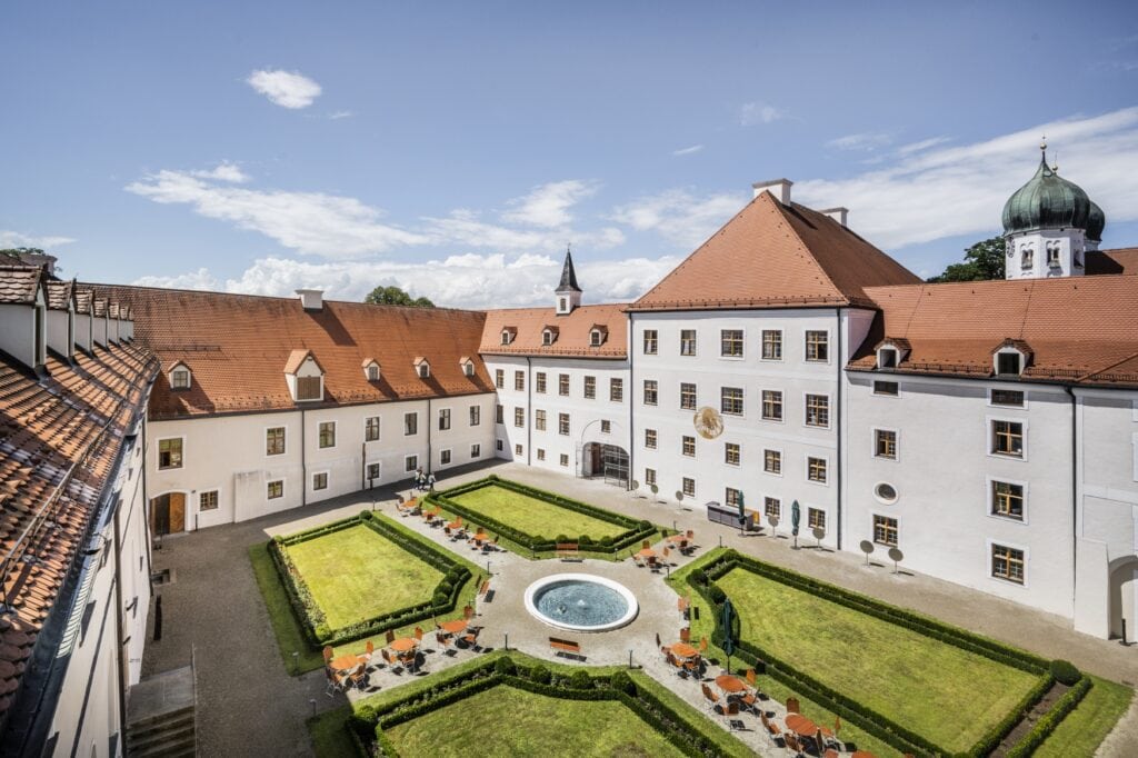 Inner courtyard of Seeon Monastery in Bavaria