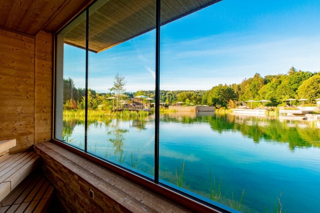 Sauna in Germany with a view in the Palatinate Forest