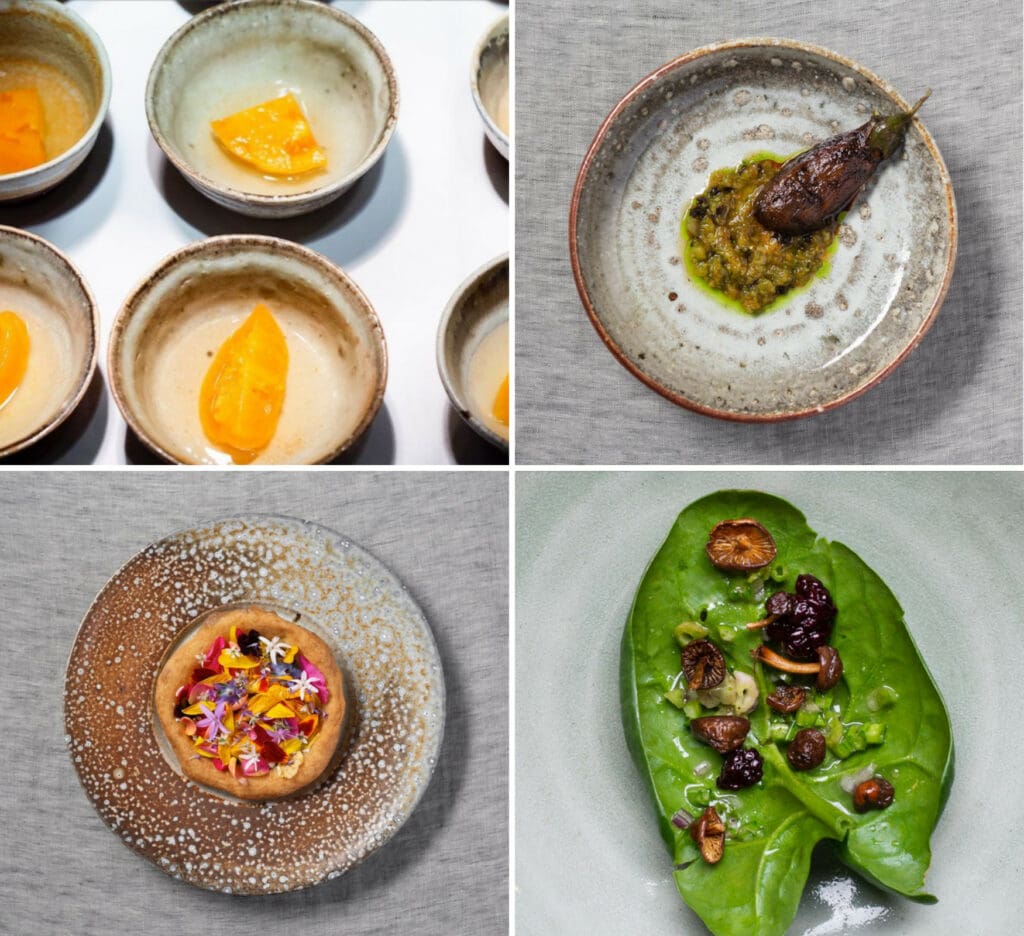 Seasonal and regional dishes from the etz restaurant, which has been awarded a Green Star by the Guide Michelin