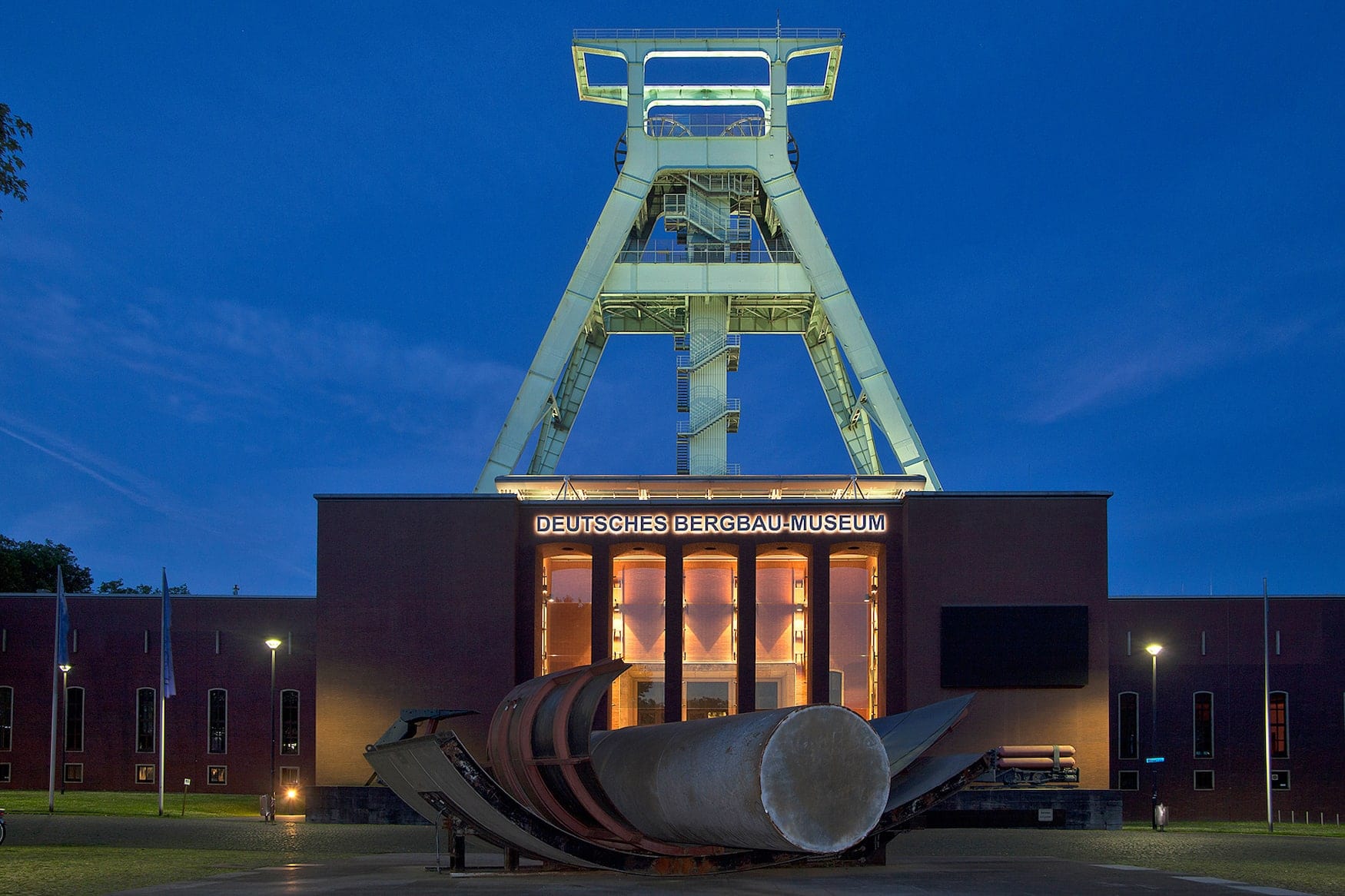 German Mining Museum Bochum in the evening