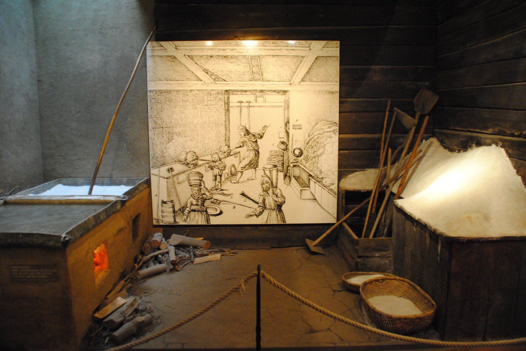 Historical boiling room in the German Salt Museum