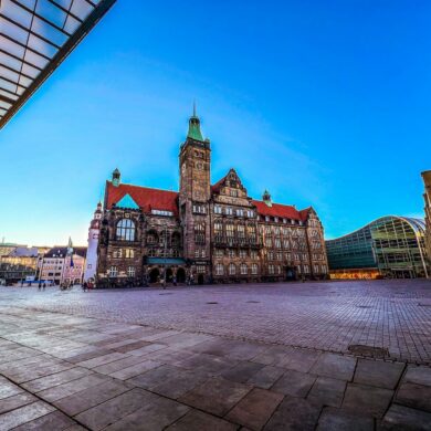 Market Square and Town Hall in Chemnitz