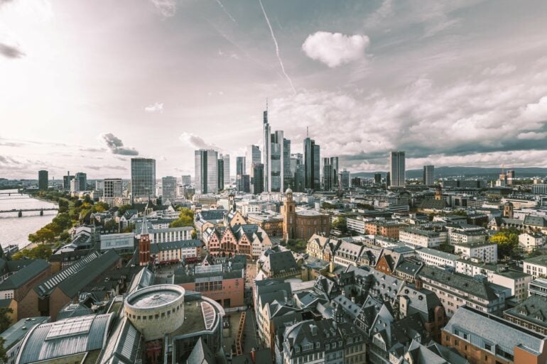 Panoramaansicht von Frankfurt am Main