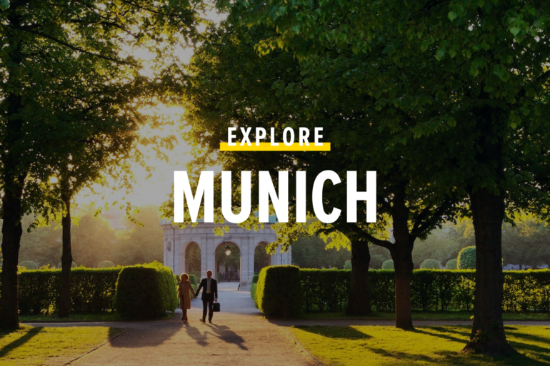 People walking through the English Garden in Munich