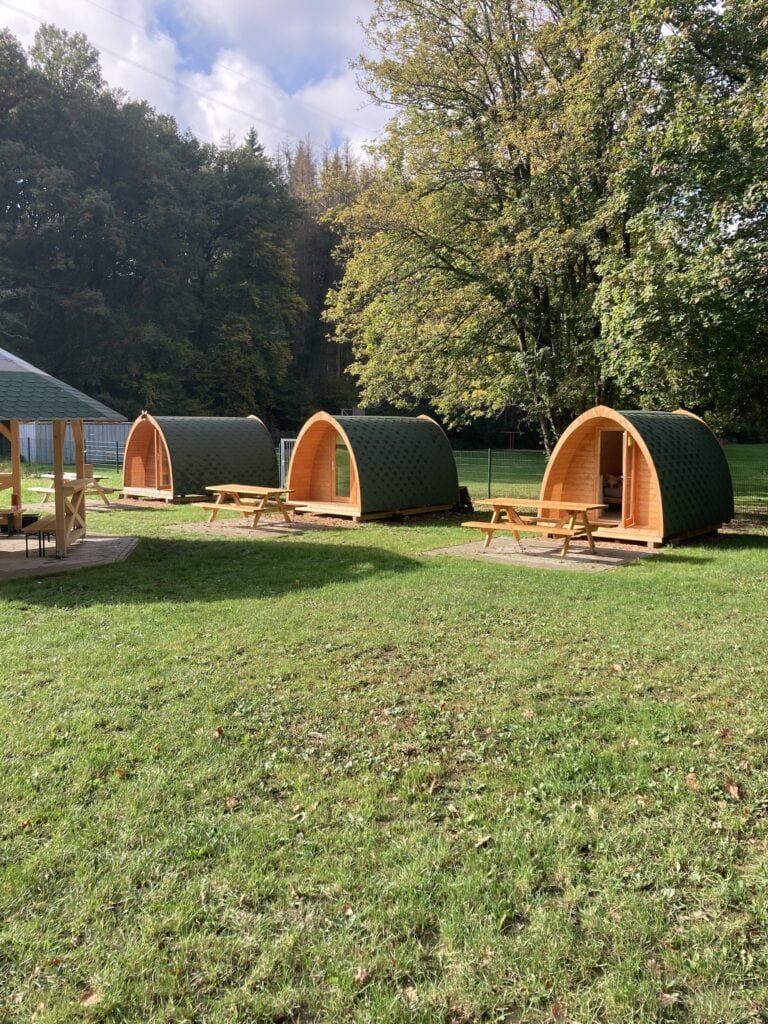 Hobbit homes in Alte Wiese nature camp