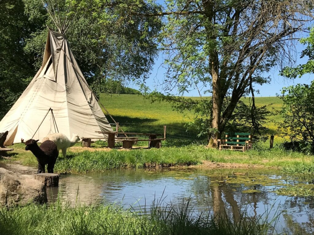 Overnight tipis in the Outdoor-Zentrum-Lahntal in Rhineland-Palatinate