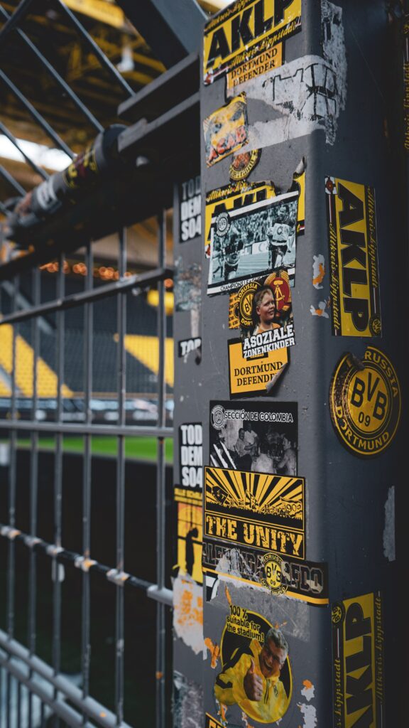 sticker of BVB in Dortmund