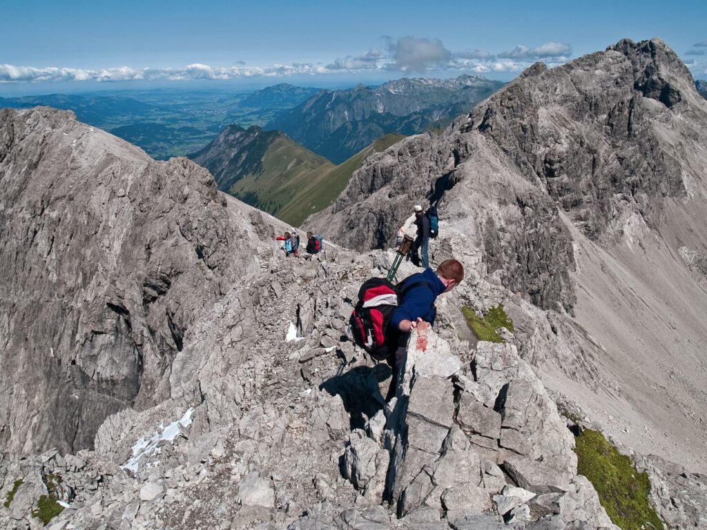 Difficult hikes in Germany: Heilbronner Höhenweg in Allgäu