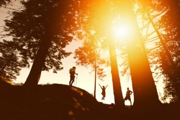 Hikers in the forest