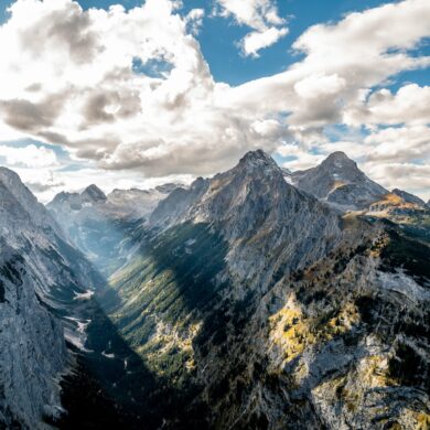 Valleys Views in Garmisch-Patenkirchen in Bavaria in Germany