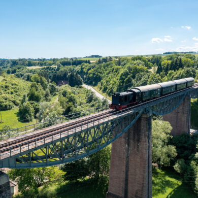 train over canyon in Germany