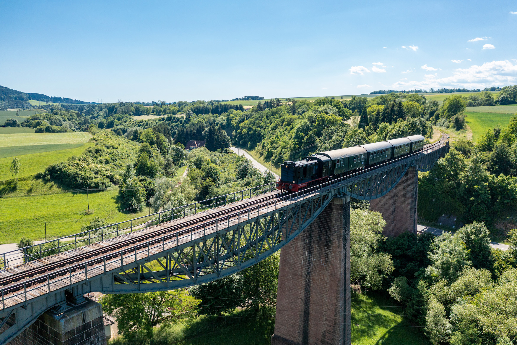 train over canyon in Germany