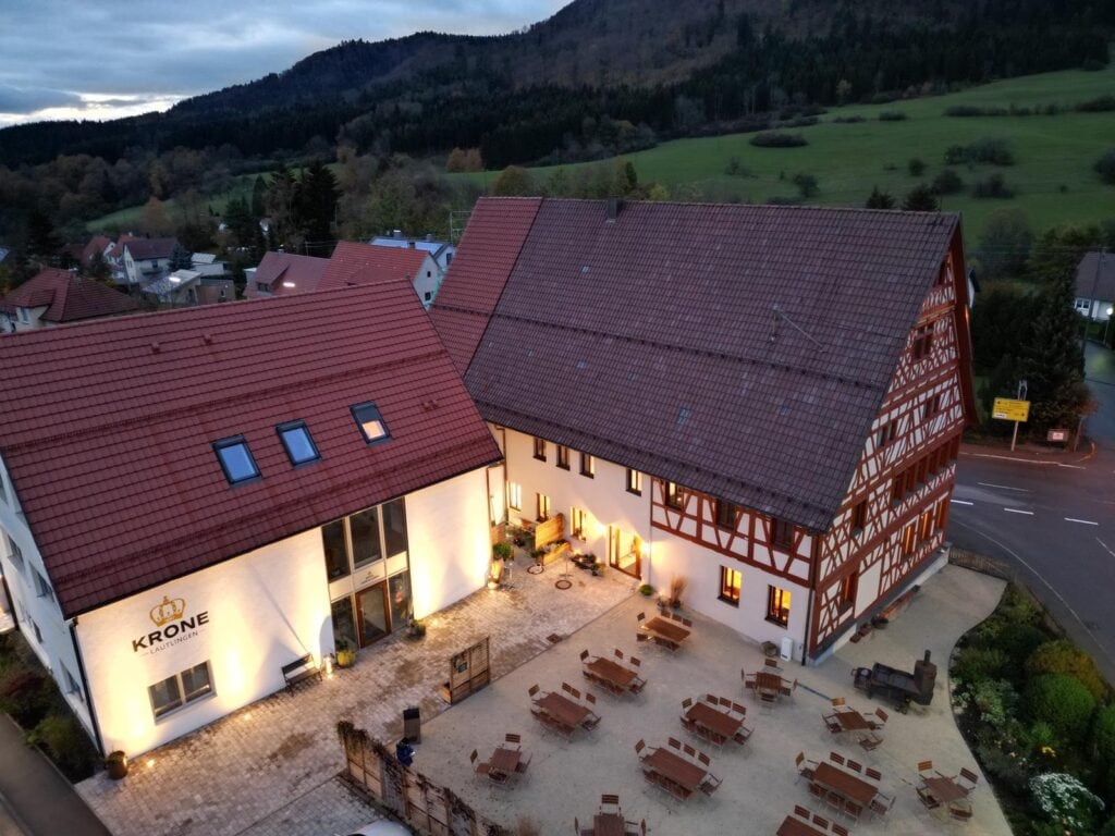 Aerial view of Gasthof Krone in Albstadt