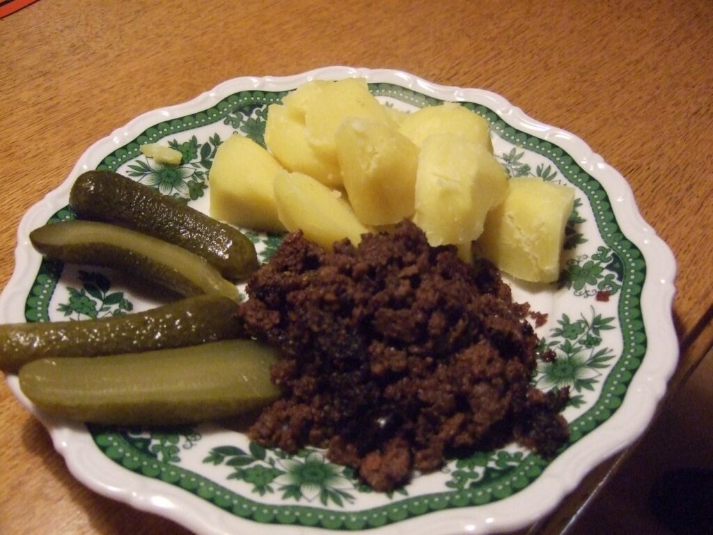 A plate of Weckewerk, a German specialty from Hesse