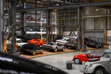 Several race cars in the permanent exhibition of the National Automobile Museum