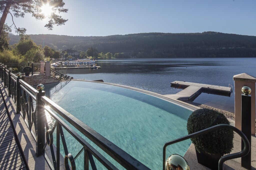 Outdoor area at the wellness hotel Treschers in the Black Forest