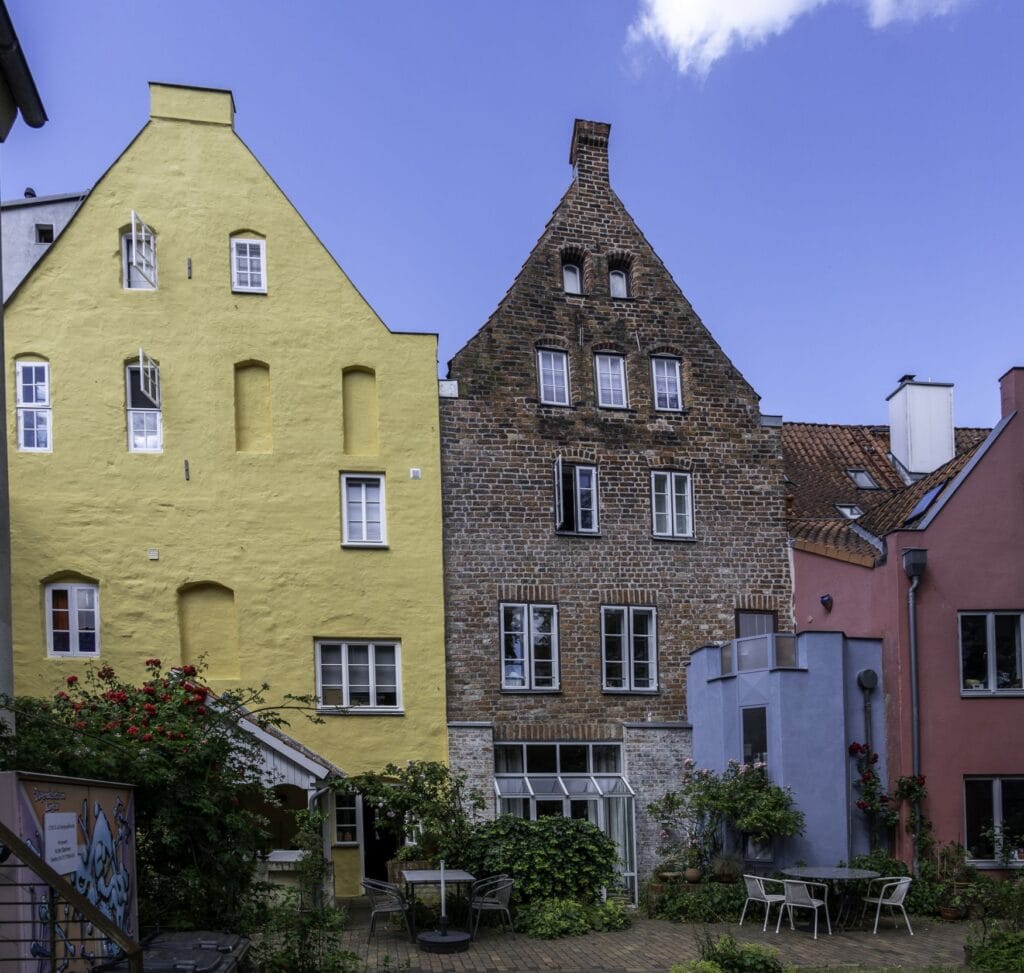 Ein Hinterhof im Lübecker Gängeviertel